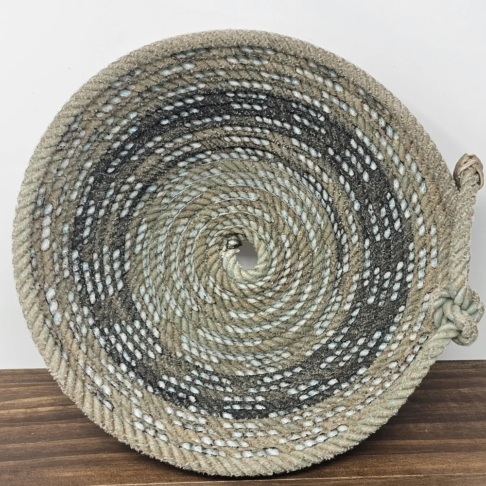 Western Ranch Lariat Authentic Lasso Bowl Handle Hand Crafted Cowboy Decor